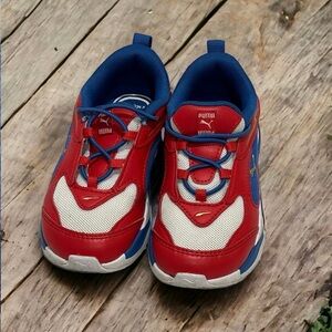 PUMA Kids Sneakers Red White Blue Size 10C (US)